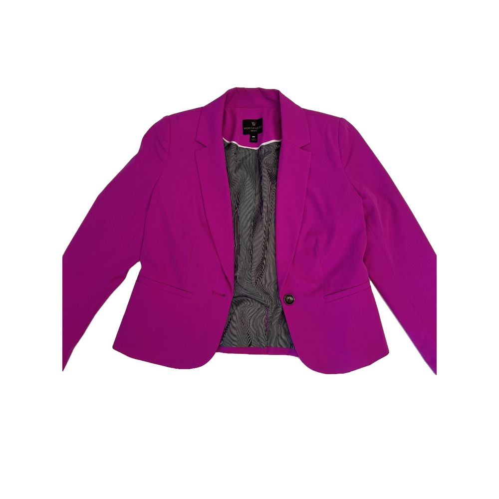 Worthington Petite Fuschia Cropped Blazer